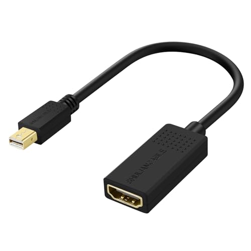 SHULIANCABLE 4K Mini DisplayPort auf HDMI Adapter, Mini DP (Thunderbolt) auf HDMI Adapter Konverter Für MacBook Air/Pro, Microsoft Surface Pro/Dock, Monitor, Projektor usw (15CM) von SHULIANCABLE