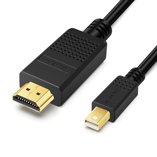 SHULIANCABLE 4K Mini DisplayPort auf HDMI Kabel, Thunderbolt Mini DP auf HDMI Kabel geeignet für MacBook Air/Pro, Surface Pro, Monitor, Projektor und weiter (1.8M) von SHULIANCABLE