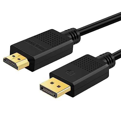 SHULIANCABLE DisplayPort auf HDMI Kabel, High Speed Vergoldet 4K Displayport (DP) zu HDMI Kabel Kompatibel für Lenovo, Dell, HP, ASUS （1.8M） von SHULIANCABLE