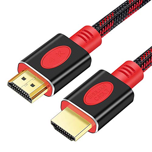 SHULIANCABLE HDMI Kabel, HDMI Kabel 4K@60Hz 18Gbps kompatibel mit Video 4K UHD 2160p, HD 1080p, HDR, ARC, Highspeed mit Ethernet, PS4, Xbox, HDTV (10M) von SHULIANCABLE