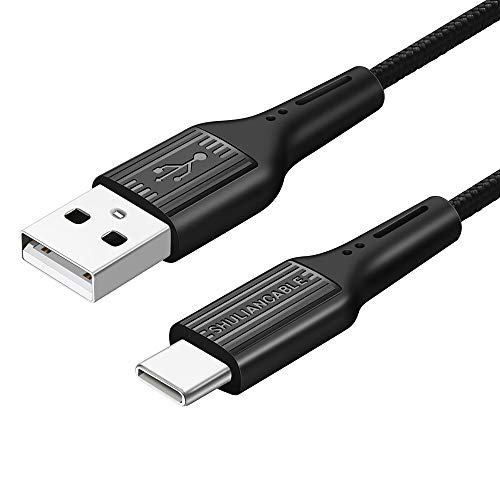 SHULIANCABLE USB C Kabel, USB Typ C Ladekabel und Datenkabel Fast Charge Sync Schnellladekabel Kompatibel für Samsung Galaxy S10/ S9/ S8, Huawei (1m, Black) von SHULIANCABLE