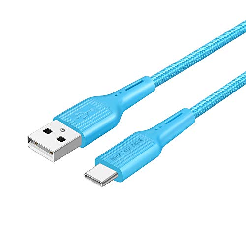 SHULIANCABLE USB C Kabel, USB Typ C Ladekabel und Datenkabel Fast Charge Sync Schnellladekabel Kompatibel für Samsung Galaxy S10/ S9/ S8, Huawei (1m, Blue) von SHULIANCABLE