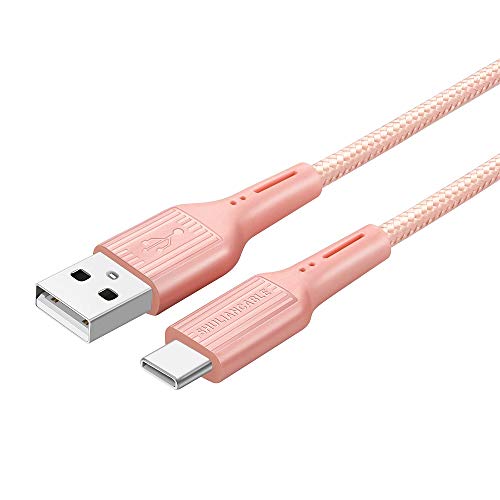 SHULIANCABLE USB C Kabel, USB Typ C Ladekabel und Datenkabel Fast Charge Sync Schnellladekabel Kompatibel für Samsung Galaxy S10/ S9/ S8, Huawei (1m, Pink) von SHULIANCABLE