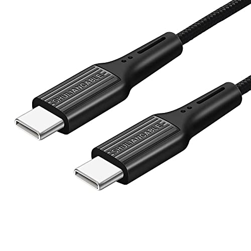 SHULIANCABLE USB-C auf USB-C Kabel, USB C Schnellladekabel für MacBook, Macbook Pro, iPad mini6/Pro 2021, MacBook Air, ChromeBook Pixel, GalaxyS8/S8+ usw. (3M, black C-C) von SHULIANCABLE