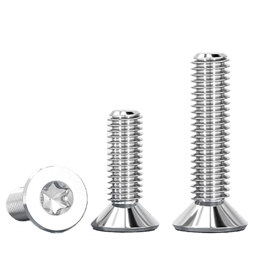 SHUNCHG 20 Stück M4x16mm Senkkopfschrauben,Torx Edelstahl A2 V2A Senkkopfschrauben mit Innensechsrund/Torx-Antrieb, Flachkopfschrauben für Maschinen, Möbel,Holz,silber SHUNCHG 20 Stück M4x16mm Senkkopfschrauben,Torx Edelstahl A2 V2A Senkkopfschrauben mit Innensechsrund/Torx-Antrieb, Flachkopfschrauben für Maschinen, Möbel,Holz,silber von SHUNCHG