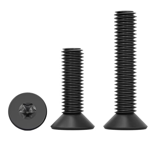 SHUNCHG 20 Stück M8x20mm Senkkopfschrauben,Torx Edelstahl A2 V2A Senkkopfschrauben mit Innensechsrund/Torx-Antrieb, Flachkopfschrauben für Maschinen, Möbel,Holz,Schwarz SHUNCHG 20 Stück M8x20mm Senkkopfschrauben,Torx Edelstahl A2 V2A Senkkopfschrauben mit Innensechsrund/Torx-Antrieb, Flachkopfschrauben für Maschinen, Möbel,Holz,Schwarz von SHUNCHG