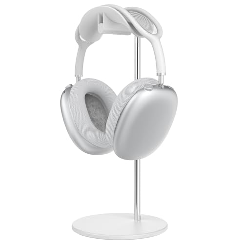 Kopfhörer Ständer Weiß, Headset Halterung Halter Tisch mit Aluminium Basis, kompatibel mit AirPods Max, Sennheiser, Beats, Bose, B&O, Sony, Gaming usw von SHUOSUO