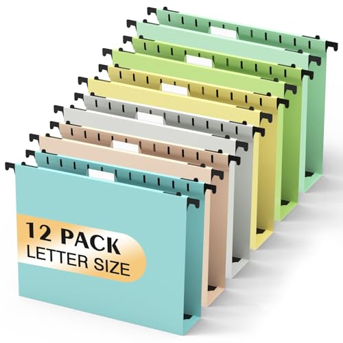 Kunststoff-Hängemappe, extra Kapazität, 12 Stück, verstärkte Hängemappen, Briefgröße, strapazierfähig, 5,1 cm Erweiterung, Aktenschrank, Ordner, für Großakten, medizinische Diagramme, Morandi-Farben Kunststoff-Hängemappe, extra Kapazität, 12 Stück, verstärkte Hängemappen, Briefgröße, strapazierfähig, 5,1 cm Erweiterung, Aktenschrank, Ordner, für Großakten, medizinische Diagramme, Morandi-Farben von SHUTEX