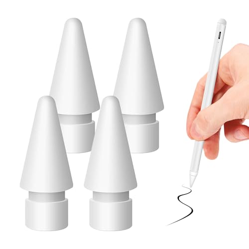 SHUXIA Ersatzspitzen, kompatibel mit Apple Pencil Spitzen, Apple Pencil 2 Gen iPad Pro – iPencil Feder, iPencil-Feder, Ersatzzubehör für iPad Pencil 1. / 2. Generation, Weiß, 4 Stück SHUXIA Ersatzspitzen, kompatibel mit Apple Pencil Spitzen, Apple Pencil 2 Gen iPad Pro – iPencil Feder, iPencil-Feder, Ersatzzubehör für iPad Pencil 1. / 2. Generation, Weiß, 4 Stück von SHUXIA