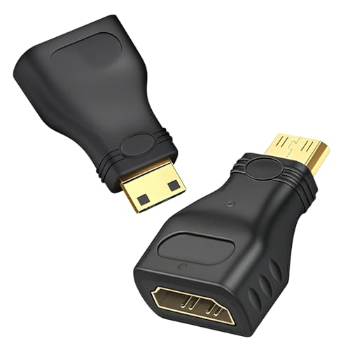 SHUXIA Mini-HDMI-auf-HDMI-Adapter, HDMI-Stecker auf Buchse, Mini-HDMI-Adapter, HDMI-Mini-Adapter, kompatibel mit Laptop, HDTV, PC, Monitor, PS, Xbox, DVD, HDMI-Hdtvs und HDMI-Geräten, Schwarz, 2 Stück SHUXIA Mini-HDMI-auf-HDMI-Adapter, HDMI-Stecker auf Buchse, Mini-HDMI-Adapter, HDMI-Mini-Adapter, kompatibel mit Laptop, HDTV, PC, Monitor, PS, Xbox, DVD, HDMI-Hdtvs und HDMI-Geräten, Schwarz, 2 Stück von SHUXIA
