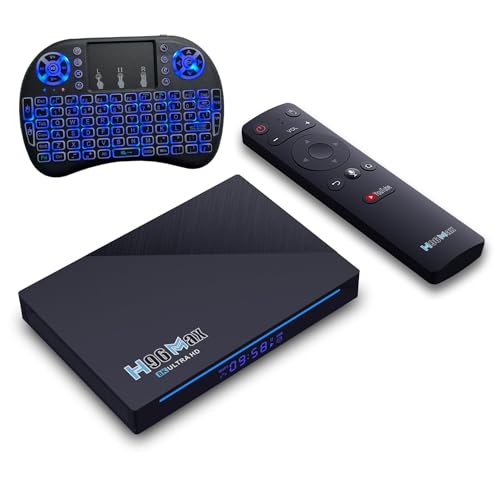 Android TV Box H96 Max RK3566 Android 11.0 TV Box 8GB RAM 64GB ROM 2,4G/5GHz WLAN 1000m LAN 4K H.265 TV Box mit Tastatur i8 von SHYSKY