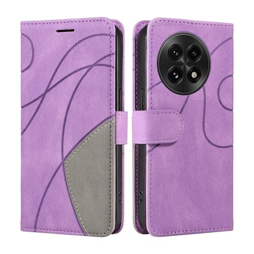 SHYXGLON Brieftaschen-Schutzhülle kompatibel mit OnePlus 13 5G, Premium-Leder, Brieftaschen-Schutzhülle [Handschlaufe] [Kartenfächer] [Magnetverschluss] Klapphülle für OnePlus 13 5G (lila) von SHYXGLON