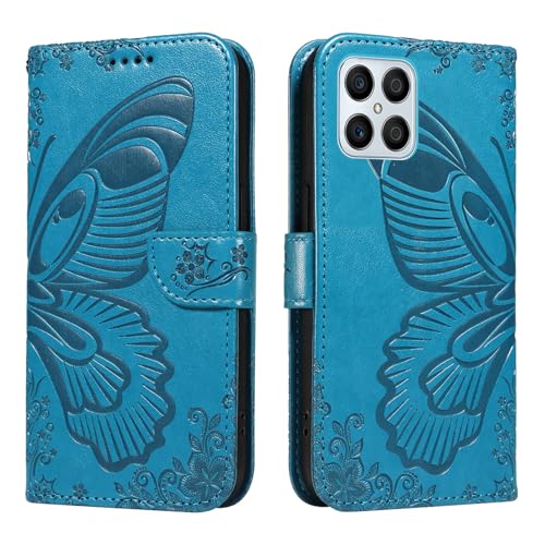 SHYXGLON Schutzhülle für Honor X8C 4G, Premium-Leder, Geldbörse, Handschlaufe, Kartenfächer, Magnetverschluss, Standfunktion, Folio-Schutzhülle für Honor X8C 4G, Blau SHYXGLON Schutzhülle für Honor X8C 4G, Premium-Leder, Geldbörse, Handschlaufe, Kartenfächer, Magnetverschluss, Standfunktion, Folio-Schutzhülle für Honor X8C 4G, Blau von SHYXGLON