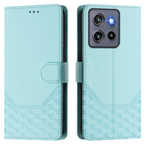 SHYXGLON Schutzhülle für Motorola Moto Edge 60 Stylus 5G, Premium-Leder, Brieftaschen-Hülle, Handschlaufe, Kartenfächer, Magnetverschluss, Klapphülle für Moto Edge 60 Stylus (Grün) von SHYXGLON