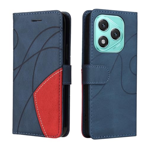 SHYXGLON Schutzhülle kompatibel mit Honor 400 Lite, Premium-Leder, Brieftaschen-Schutzhülle [Handgelenkschlaufe] [Kartenfächer] [Magnetverschluss] Klapphülle für Honor 400 Lite (Blau) von SHYXGLON