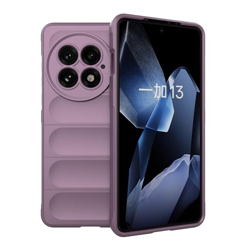 SHYXGLON Schutzhülle kompatibel mit Oneplus 13R 5G, Mikrofaserfutter, Silikon-Stoßdämpfer, ultradünn, seidig-weich, flexible Gummihülle, stoßfest, entworfen für OnePlus 13R 5G, Violett von SHYXGLON
