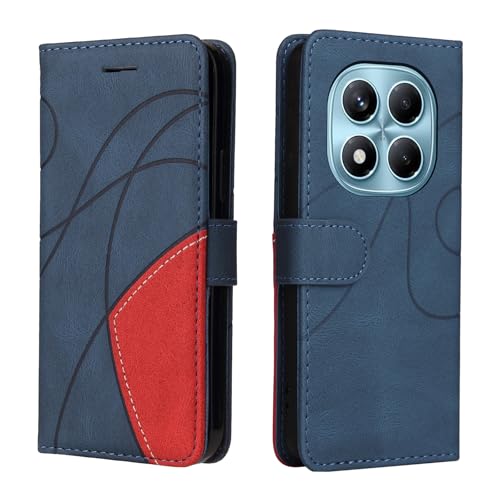 SHYXGLON Schutzhülle kompatibel mit Redmi Note 14 Pro 4G, Premium-Leder, Brieftaschen-Schutzhülle [Handschlaufe] [Kartenfächer] [Magnetverschluss] Klapphülle für Xiaomi Redmi Note 14 Pro 4G (Blau) von SHYXGLON