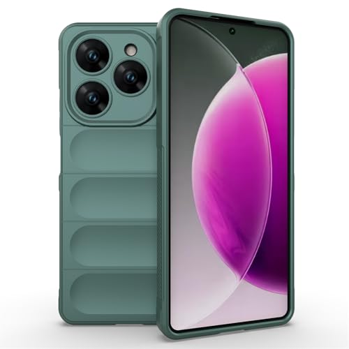 SHYXGLON Schutzhülle kompatibel mit Tecno Spark 20 Pro 4G, Mikrofaserfutter, Silikon-Stoßfänger, ultradünn, seidig-weich, flexible Gummihülle, stoßfest, für Tecno Spark 20 Pro (grün) von SHYXGLON