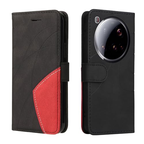SHYXGLON Schutzhülle kompatibel mit Xiaomi 15 Ultra 5G, Premium-Leder, Brieftaschen-Schutzhülle [Handgelenkschlaufe] [Kartenfächer] [Magnetverschluss] Flip Case für Xiaomi Mi 15 Ultra 5G (Schwarz) von SHYXGLON