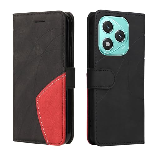 SHYXGLON Wallet Case Kompatibel mit Honor 400 Lite, Premium Leder Wallet Folio Cover [Handgelenkschlaufe] [Kartenfächer] [Magnetverschluss] Flip Case für Honor 400 Lite (Schwarz) von SHYXGLON