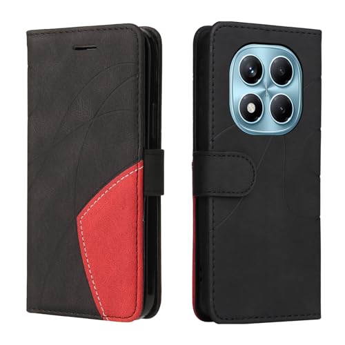SHYXGLON Wallet Case Kompatibel mit Redmi Note 14 Pro 4G, Premium Leder Wallet Folio Cover [Handschlaufe] [Kartenfächer] [Magnetverschluss] Flip Case für Xiaomi Redmi Note 14 Pro 4G (Schwarz) von SHYXGLON