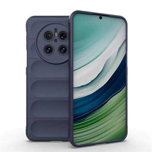 Schutzhülle kompatibel mit Huawei Mate 70, Mikrofaser-Innenfutter, Silikon-Stoßdämpfer, ultradünn, seidig-weich, flexible Gummi-Abdeckung, stoßfest, entworfen für Huawei Mate 70 (blau) von SHYXGLON
