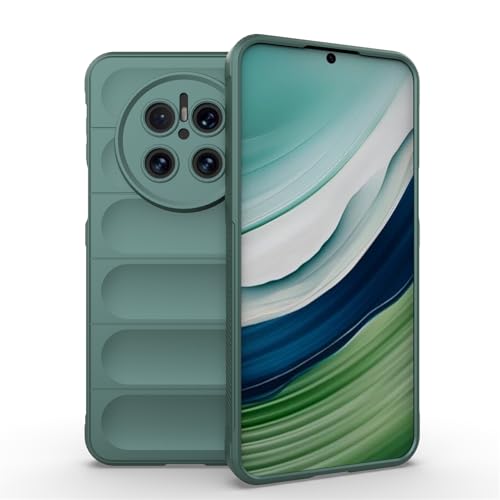 Schutzhülle kompatibel mit Huawei Mate 70, Mikrofaser-Innenfutter, Silikon-Stoßdämpfer, ultradünn, seidig-weich, flexible Gummihülle, stoßfest, entworfen für Huawei Mate 70 (grün) von SHYXGLON