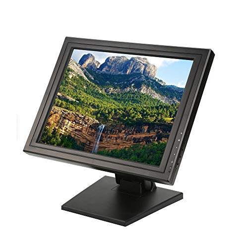 SHZICMY 17" Touchscreen Monitore LCD Bildschirm Touchscreen Kassen-Monitor mit Multipositions-POS-Ständer für PC POS Kasse Restaurant Bar Coffee Store von SHZICMY