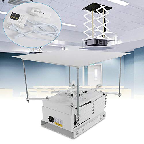 SHZICMY Klappbarer Unsichtbarer Hubprojektor Deckenlift Projektor Schulen, Konferenzräumen Projektorhalterung motorisierter Automatisierter Beamer Deckenaufhänger Deckenhalterung mit Fernbedienung von SHZICMY