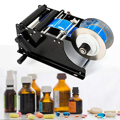SHZICMY Manuelle Etikettiermaschine MT-30 Round Labeling Machine Selbstklebende Kennzeichnungsmaschine für Lebensmittel/Catering/Täglich 30 Mal/Minute von SHZICMY