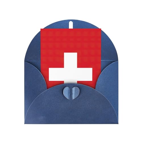 SHuWeiD Grußkarten mit Schweizer Flagge, Dankeskarten, Geburtstagskarten, passend für verschiedene Anlässe SHuWeiD Grußkarten mit Schweizer Flagge, Dankeskarten, Geburtstagskarten, passend für verschiedene Anlässe von SHuWeiD