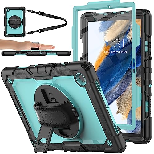 Samsung Galaxy Tab A 8.0 case 2019 with Screen Protector | SIBEITU Galaxy Tab A 8.0 Case T290 | Hard Rugged Shockproof Protective Cover w/Stand Handle for SM-T295 Black von SIBEITU