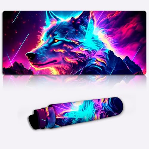 Großes Gaming-Mauspad Schreib, erweitertes XXL-Mauspad mit rutschfester Unterseite, cooles Schreibtischpad für Tastatur und Maus, Wolf, 15,7 x 35,4 Zoll Großes Gaming-Mauspad Schreib, erweitertes XXL-Mauspad mit rutschfester Unterseite, cooles Schreibtischpad für Tastatur und Maus, Wolf, 15,7 x 35,4 Zoll von SIBREA