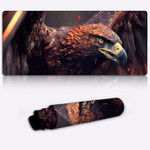 XXL-Gaming-Mauspad, Tischunterlage, Gaming, XXL, große Präzision und Geschwindigkeit, Gummibasis für stabilen Halt, rutschfest, langlebig, wasserabweisend, Adler, 15,7 x 35,4 Zoll XXL-Gaming-Mauspad, Tischunterlage, Gaming, XXL, große Präzision und Geschwindigkeit, Gummibasis für stabilen Halt, rutschfest, langlebig, wasserabweisend, Adler, 15,7 x 35,4 Zoll von SIBREA