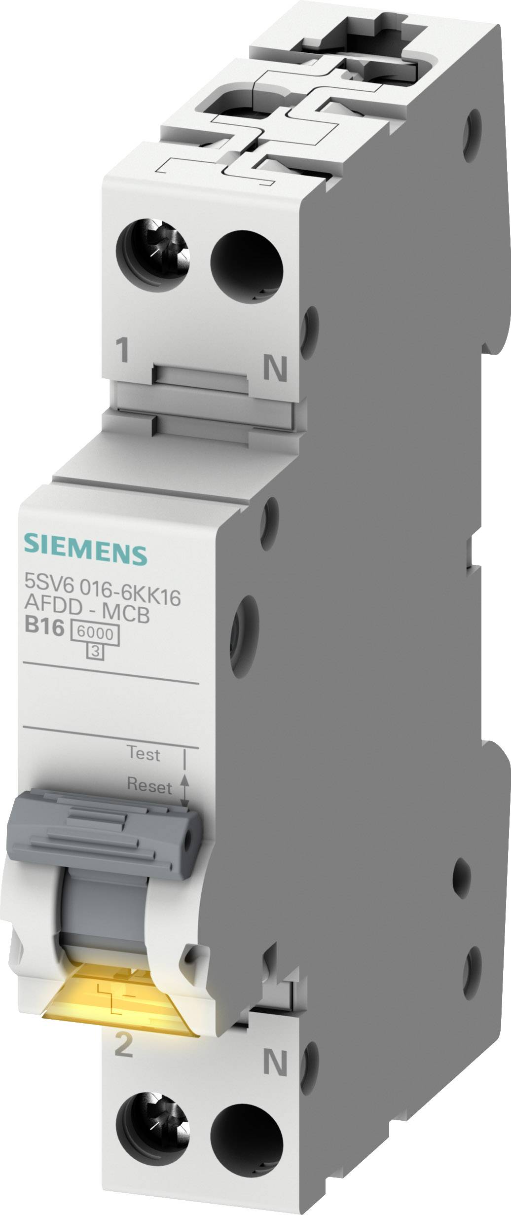 Siemens AFDD-MCB B10 2pol 5SV6016-6KK10 230V 1TE Brandschutzschalter Siemens AFDD-MCB B10 2pol 5SV6016-6KK10 230V 1TE Brandschutzschalter von SIEMENS AG