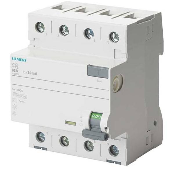 Siemens FI-Schalter 4x25A 5SV33426 Typ A 25A 3+N-pol 30mA 400V 4TE Siemens FI-Schalter 4x25A 5SV33426 Typ A 25A 3+N-pol 30mA 400V 4TE von SIEMENS AG