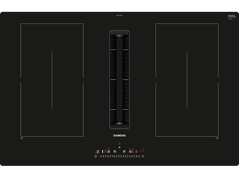 SIEMENS ED811FQ15E, Induktionskochfeld mit Dunstabzug (802 mm breit, 522 tief) von SIEMENS