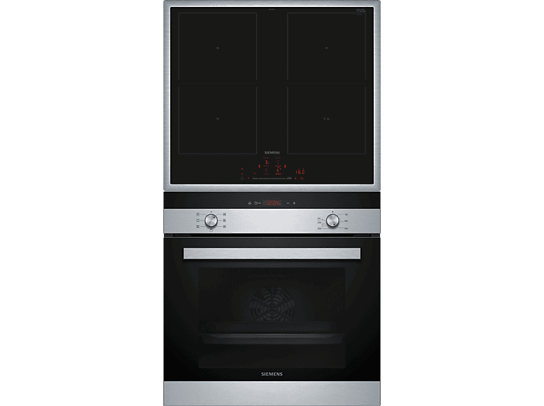 SIEMENS EQ113DA1ZM Backofen: iQ100, Kochfeld: iQ500, Einbaubackofenset (Induktionskochfeld, A, 66 l) von SIEMENS