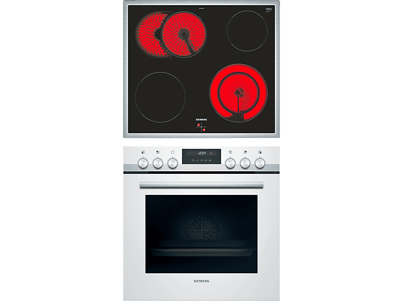 SIEMENS EQ521KA01W iQ500 (Backofen), iQ300 (Kochfeld), Einbauherdset (Elektrokochfeld, A, 71 l) von SIEMENS