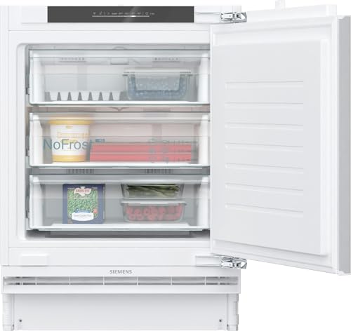 Siemens GU21NADE0 iQ500 Smarter Einbau-Gefrierschrank, Flachscharnier mit Softeinzug, 82 x 59,8 cm, 85 L Gefrieren, noFrost – nie wieder abtauen, freshSense - konstante Innentemperatur von SIEMENS