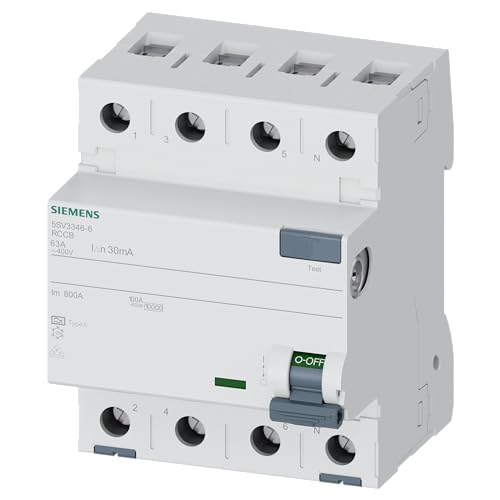 SIEMENS - Siemens 5SV33466 FI-Schutzschalter 3P+N TypA 30mA 63A 400V SIEMENS - Siemens 5SV33466 FI-Schutzschalter 3P+N TypA 30mA 63A 400V von SIEMENS