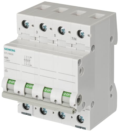 SIEMENS - Siemens 5TL16630 Ein- und Ausschalter 63A 3P+N in 4TE 400V, Griff grau SIEMENS - Siemens 5TL16630 Ein- und Ausschalter 63A 3P+N in 4TE 400V, Griff grau von SIEMENS