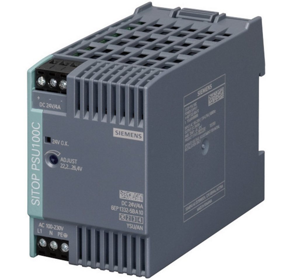 SIEMENS Siemens SITOP PSU100C 24 V/4 A Hutschienen-Netzteil (DIN-Rail) 24 V/D Hutschienen-Netzteil von SIEMENS