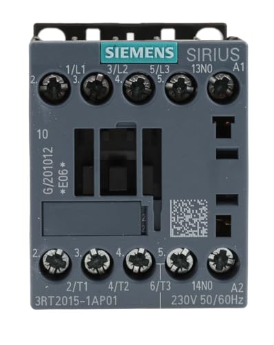 Siemens 3RT2015-1AP01 Schütz 3 Schließer 3 kW 230 V/AC 7 A mit Hilfskontakt 1 St. Siemens 3RT2015-1AP01 Schütz 3 Schließer 3 kW 230 V/AC 7 A mit Hilfskontakt 1 St. von SIEMENS