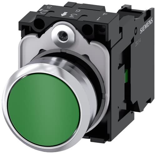 Siemens 3SU11500AB401BA0 3SU1150-0AB40-1BA0 Drucktaster Frontring Metall, Hochglanz, Betätiger flach Grün 1 St. Siemens 3SU11500AB401BA0 3SU1150-0AB40-1BA0 Drucktaster Frontring Metall, Hochglanz, Betätiger flach Grün 1 St. von SIEMENS
