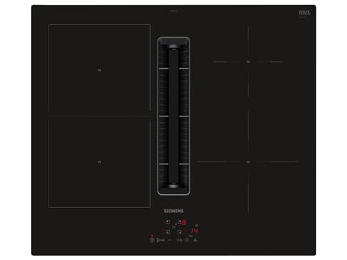 Siemens ED611BS16E iQ300, Kochfeld mit Dunstabzug (Induktion), 60 cm, Rahmenlos aufliegend, Schwarz, flächenbündig, touchControl, powerBoost – Erhöhe die Power einzelner Induktionszonen von SIEMENS