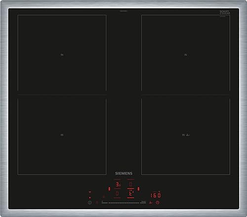 Siemens ED645HQC1E iQ500, Smartes Induktionskochfeld, 60 cm, Schwarz, Mit Rahmen aufliegend, Kombi-Induktion, TouchSlider, Bratsensor Pro – Kochen ohne Anbrenngefahr Siemens ED645HQC1E iQ500, Smartes Induktionskochfeld, 60 cm, Schwarz, Mit Rahmen aufliegend, Kombi-Induktion, TouchSlider, Bratsensor Pro – Kochen ohne Anbrenngefahr von SIEMENS