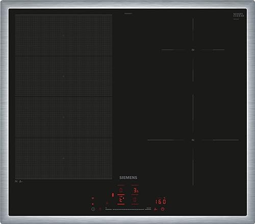 Siemens EX645HEC1E, iQ700, Smartes Induktionskochfeld, 60 cm, Schwarz, Mit Rahmen aufliegend, varioInduktion, TouchSlider, Bratensensor Pro - Braten ohne Anbrenngefahr Siemens EX645HEC1E, iQ700, Smartes Induktionskochfeld, 60 cm, Schwarz, Mit Rahmen aufliegend, varioInduktion, TouchSlider, Bratensensor Pro - Braten ohne Anbrenngefahr von SIEMENS