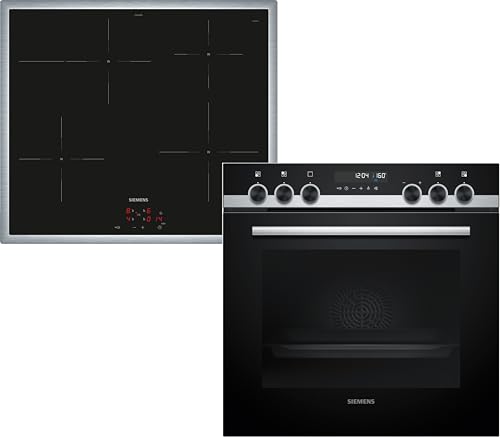 Siemens PQ521IA03, Einbauherd-Set, Bestehend aus HE578GBS4 Herd, 60 x 60 cm, 3D Heißluft, Hydrolyse, Backautomatik-Programme & EI645CFB6E Induktionskochfeld, Bräterzone, powerBoost, Edelstahl Rahmen Siemens PQ521IA03, Einbauherd-Set, Bestehend aus HE578GBS4 Herd, 60 x 60 cm, 3D Heißluft, Hydrolyse, Backautomatik-Programme & EI645CFB6E Induktionskochfeld, Bräterzone, powerBoost, Edelstahl Rahmen von SIEMENS