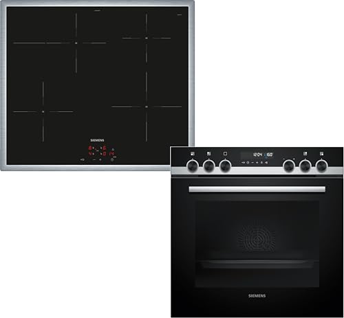 Siemens PQ521IB02, Einbau-Herd-Set, Bestehend aus HE578BBS4 Herd, 60 x 60 cm, Pyrolyse Selbstreinigung und Backautomatik, EI645CFB6E Induktionskochfeld, Kombi-Induktion, Edelstahlrahmen Siemens PQ521IB02, Einbau-Herd-Set, Bestehend aus HE578BBS4 Herd, 60 x 60 cm, Pyrolyse Selbstreinigung und Backautomatik, EI645CFB6E Induktionskochfeld, Kombi-Induktion, Edelstahlrahmen von SIEMENS